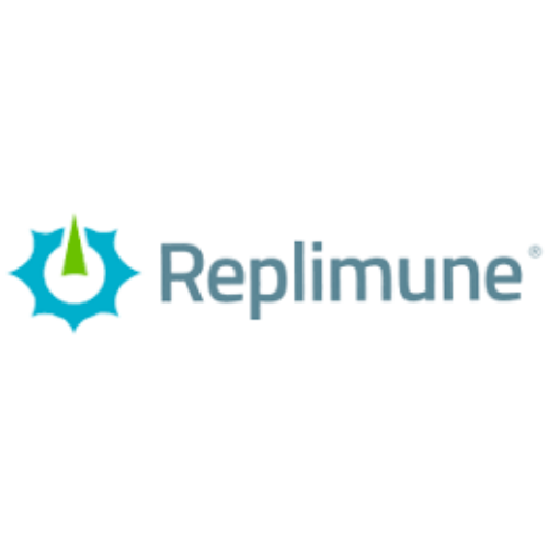 Blue and green Replimune logo